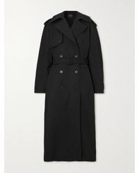 Balenciaga - Hourglass Oversized Double-Breasted Wool And Cotton-Blend Trench Coat - Lyst