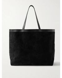 Nili Lotan - Loren Leather-Trimmed Suede Tote - Lyst