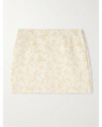 Posse - Isla Printed Linen And Silk-Blend Mini Skirt - Lyst