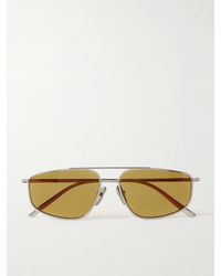 Prada - Aviator-Style-Tone Sunglasses - Lyst