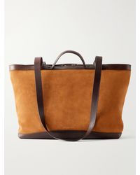 Dries Van Noten - Carter Leather-Trimmed Suede Tote - Lyst