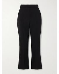 Max Mara - Cropped Wool-Blend Crepe Slim-Leg Pants - Lyst