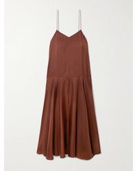 St. Agni - Silk-Twill Maxi Dress - Lyst