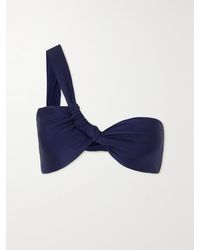 Cult Gaia - Charmaine Asymmetric Metallic Bandeau Bikini Top - Lyst