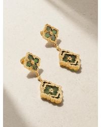 Buccellati - Opera Tulle 18-Karat, Enamel And Diamond Earrings - Lyst