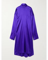 Dries Van Noten - Tie-Neck Stretch-Silk Satin Dress - Lyst