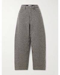 FRAME - The Tweed Barrel Hose Mit Weitem Bein Aus Tweed Mit Hahnentrittmuster - Lyst