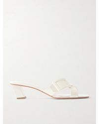 Roger Vivier - 45 Buckled Patent-Leather Mules - Lyst
