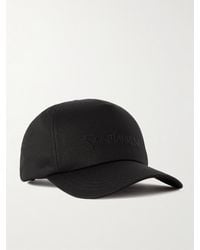 Saint Laurent - Embroidered Cotton And Linen-Blend Gabardine Baseball Cap - Lyst
