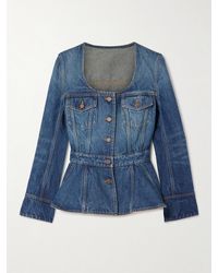 Chloé - Organic Denim Peplum Jacket - Lyst