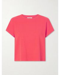 Agolde - Adine Cropped Organic Cotton-Jersey T-Shirt - Lyst