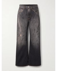 Acne Studios - 2021 Distressed Low-Rise Wide-Leg Organic Jeans - Lyst