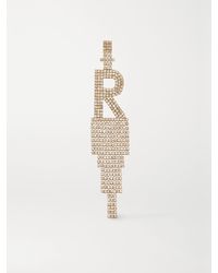 retroféte - Alphabet Einzelner Ohrring Mit Rhodiumauflage Und Kristallen - Lyst