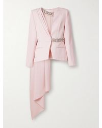 Sabina Bilenko - Sabina Embellished Draped Crepe Jacket - Lyst