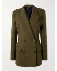 Alaïa - Double-Breasted Cotton-Twill Blazer - Lyst