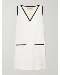 Valentino Garavani - Canestrello Cotton-Tweed Mini Dress - Lyst