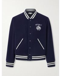 Sporty & Rich - Beverly Hills Crest Embroidered Wool Varsity Jacket - Lyst