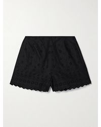 Doen - Arbre Broderie Anglaise Cotton Shorts - Lyst
