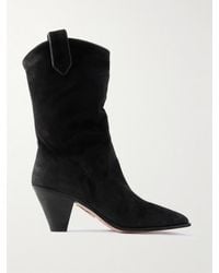Aquazzura - Boogie 70 Suede Ankle Boots - Lyst