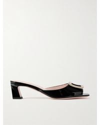 Roger Vivier - Trompette 45 Embellished Patent-Leather Mules - Lyst