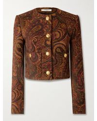 Chloé - Cropped Jacquard Jacket - Lyst
