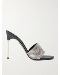 Gucci - Bombshell Crystal-Embellished Mesh Mules - Lyst