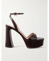 Gianvito Rossi - Nancy 110 Patent-Leather Platform Sandals - Lyst