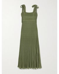 Zimmermann - Wanderlust Metallic Ribbed-Knit Maxi Dress - Lyst