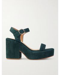Gabriela Hearst - Iman 100 Ribbed Suede Sandals - Lyst