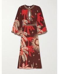 Johanna Ortiz - Leyenda Del Tiempo Open-Back Printed Silk Crepe De Chine Maxi Dress - Lyst