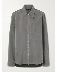 Tibi - Mélange Virgin Wool Zip-Up Jacket - Lyst