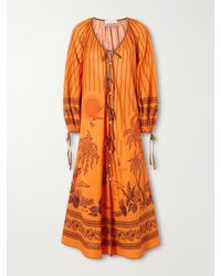 ALÉMAIS - Boathouse Printed Cotton-Voile Midi Dress - Lyst