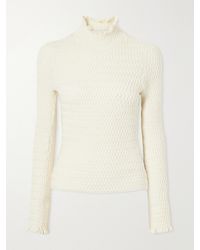 Proenza Schouler - Juniper Turtleneck Cable-Knit Cotton-Blend Sweater - Lyst