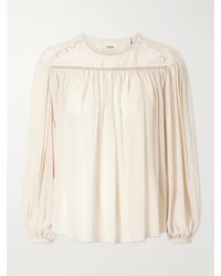 Isabel Marant - Nuna Bead-Embellished Silk Blouse - Lyst