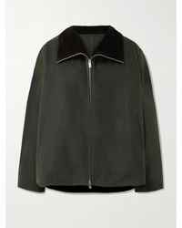 TOTEME - Corduroy-Trimmed Waxed Organic Cotton Jacket - Lyst