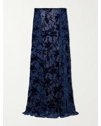 Rodarte - Robe Aus Devoré-Samt Mit Cape-Effekt - Lyst