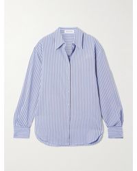 Frankie Shop - Peri Hemd Aus Gestreiftem Twill Aus Einer Lyocell-Mischung - Lyst