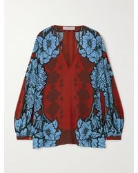 Borgo De Nor - Stellan Floral-Print Crepe De Chine Blouse - Lyst