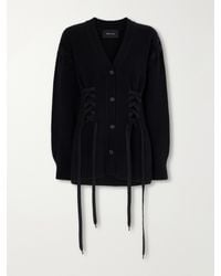 Simone Rocha - Sculpted Corset Merino Wool Cardigan - Lyst