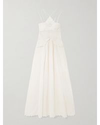 Isabel Marant - Lindy Lace-Trimmed Embroidered Ramie Maxi Dress - Lyst