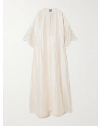 Thierry Colson - Rachel Broderie Anglaise Cotton And Silk-Blend Kaftan - Lyst