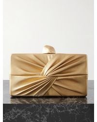 Cult Gaia - Lisse Twist-Front Metallic Leather Clutch - Lyst
