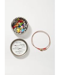 Roxanne Assoulin Candy Diy Cord, Enamel And Gold-tone Bracelet Kit - Red
