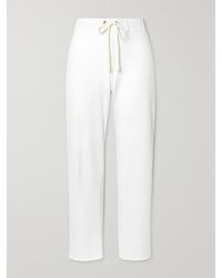 James Perse - Cropped Supima Cotton-Terry Track Pants - Lyst