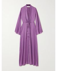 D'Estree - Otani Veil Striped Linen-Blend Coverup - Lyst