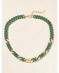 SHAY - Essential Link Kette Aus Keramik Mit Diamanten Und Details Aus 18 Karat - Lyst