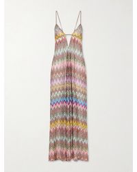 Missoni - Striped Metallic Crochet-Knit Coverup - Lyst