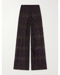 Missoni - Sequin-Embellished Crochet-Knit Wide-Leg Pants - Lyst