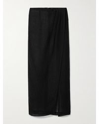 Lisa Marie Fernandez - Pleated Crinkled Linen-Blend Gauze Pareo - Lyst