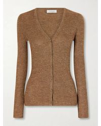 Gabriela Hearst - Aiste Ribbed Cashmere, Silk And Hemp-Blend Cardigan - Lyst